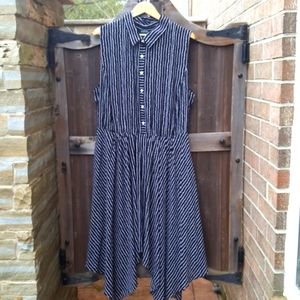 Charming striped hankerchief midi